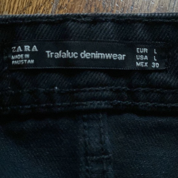 ZARA black denim jean skirt size L - Picture 3 of 3